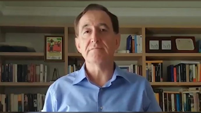 El presidente de Mapfre, Antonio Huertas, en un vídeo publicado en sus redes sociales el 27 de marzo de 2020 con motivo del Covid-19.