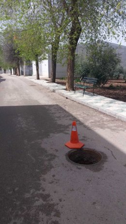 Alcantarilla robada en Marinaleda