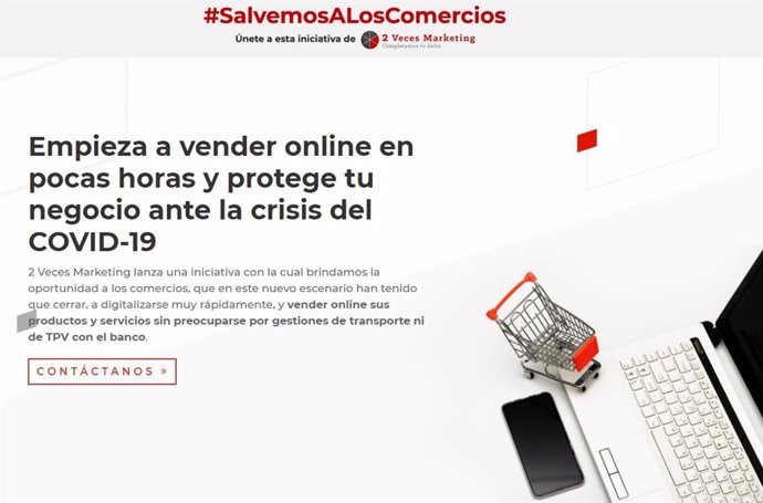 La web puesta en marcha para adherirse a la campaña #SalvemosalosComercios