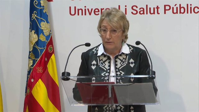 Rueda de prensa de la consellera de Sanidad de la Generalitat Valenciana, Ana Barceló