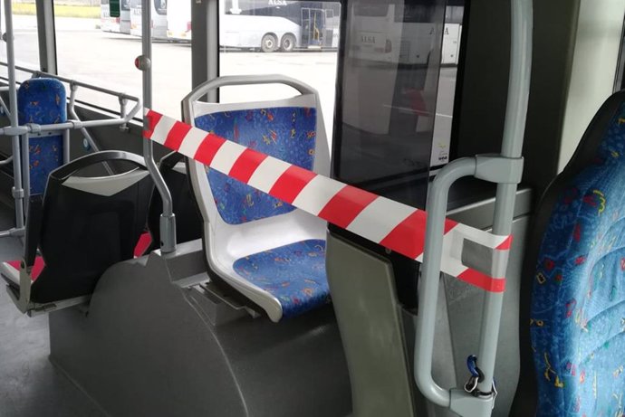 Medidas de seguridad e higiene en los autobuses urbanos de Cartagena 