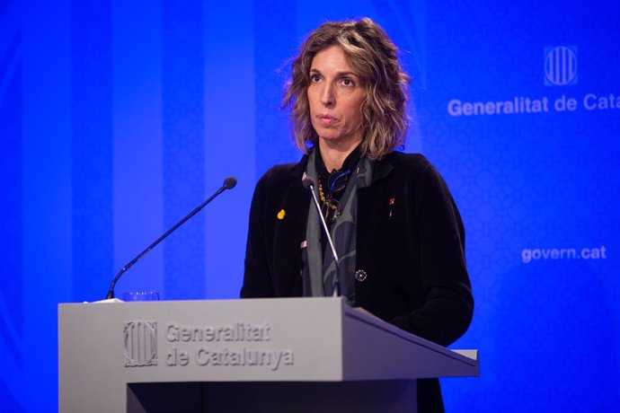 La consellera d'empresa i Coneixement de Catalunya, ngels Chacón en roda de premsa del Consell Executiu de la Generalitat, a Barcelona (Espanya), a 26 de novembre de 2019.