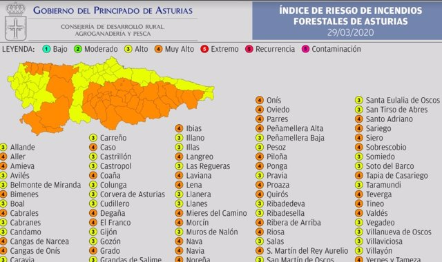 Cuarenta Municipios Con índice De Riesgo Muy Alto Por Incendios