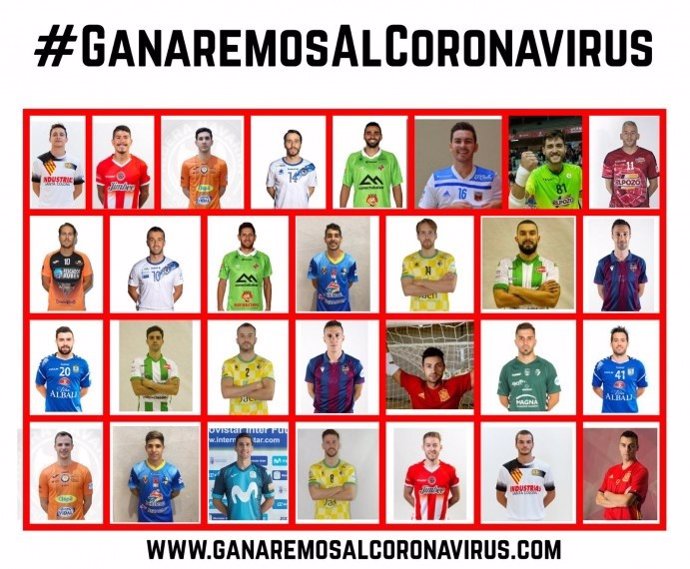 Los jugadores de Primera División de fútbol sala lanzan la campaña #GanaremosAlCoronavirus