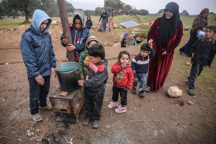 Niños en la provincia siria de Idlib