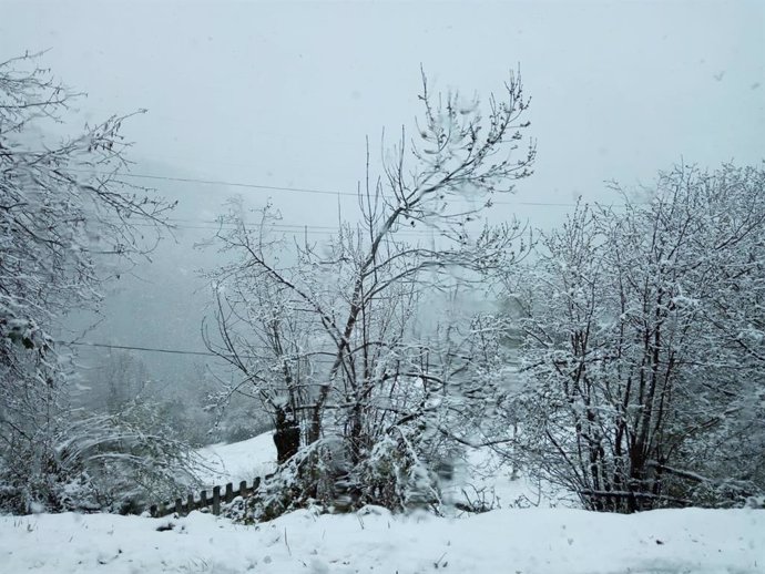 Nieve en Asturias el 30 de marzo