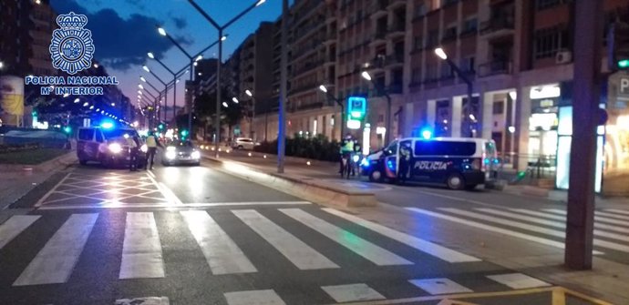 Control de policía nacional en Logroño