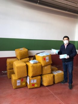 Mascarillas con destino a la Junta de Andalucía