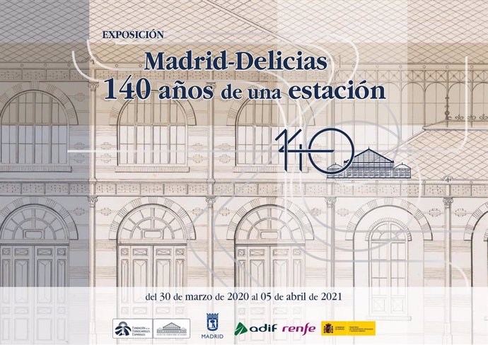 Cartel de la exposición 'Delicias, 140 años de estación'