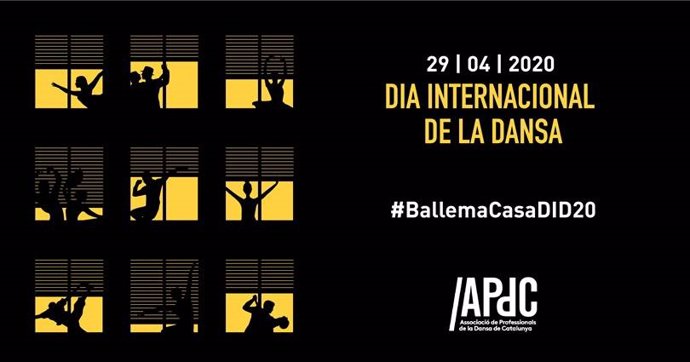 Cartel promocional para celebrar el Día Internacional de la Danza del 2020 desde casa