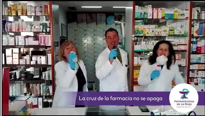 Una de las imágenes del vídeo que el Colegio de Farmacéuticos de La Rioja ha realizado en homenaje a sus profesionales