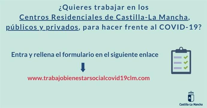 Buscan profesionales sociosanitarios para trabajar en las residencias de Castilla-La Mancha.