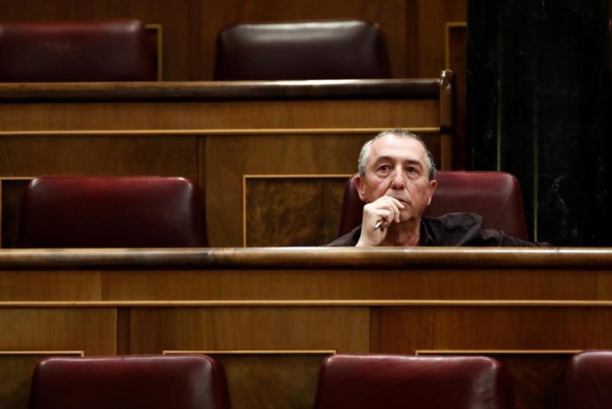El diputado de Compromís, Joan Baldoví, durante el Pleno celebrado el pasado miércoles en el Congreso