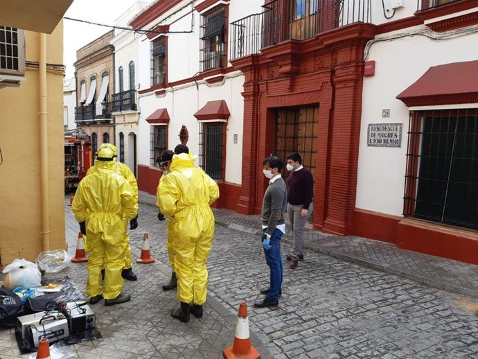 Desinfección en la residencia San Pedro Nolasco de El Viso
