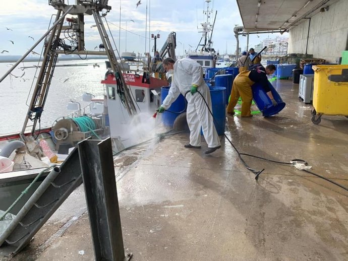 Fumigación en instalaciones portuarias.