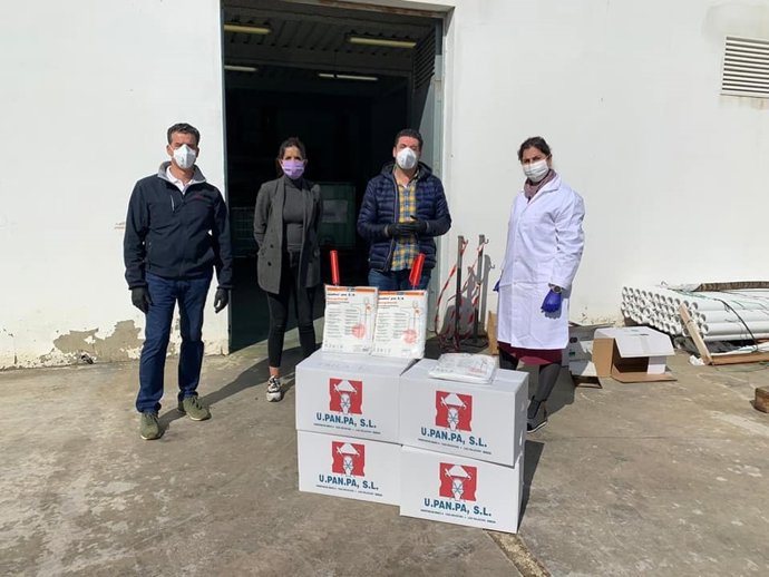 Materiales donados en Los Palacios