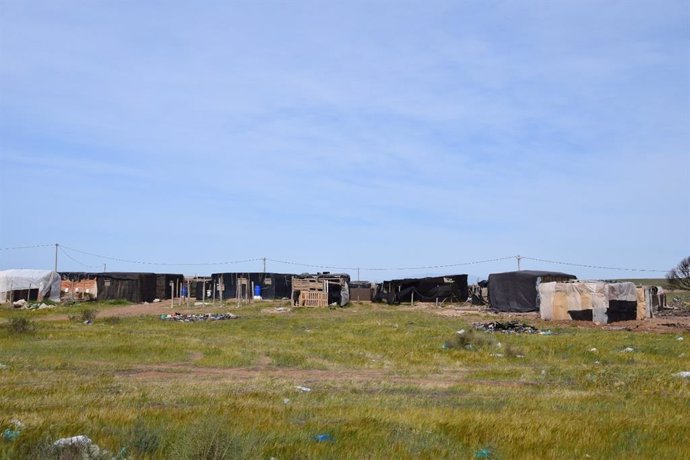 Infraviviendas en uno de los asentamientos de la provincia de Almería
