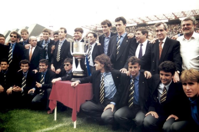El RC Deportivo con la Copa del Rey de 1995