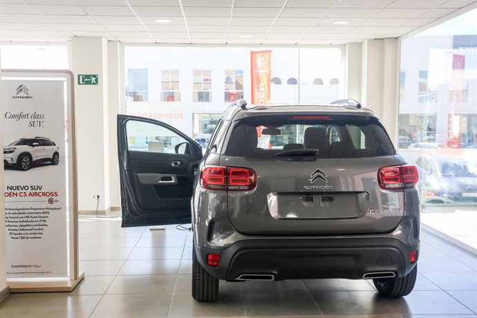 Imagen de un coche, Citroen C4 Cactus, en un concesionario de Madrid.