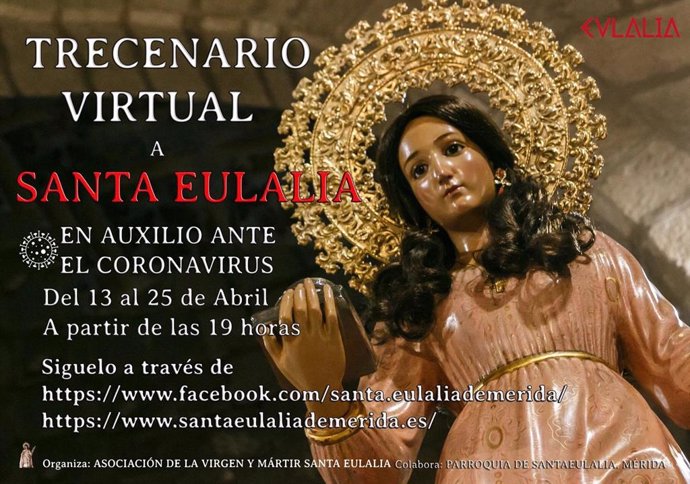 Cartel del trecenario virtual de la Mártir Santa Eulalia de Mérida