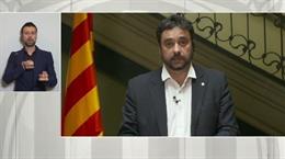 El secretario de Asuntos Sociales y Familias, Francesc Iglesies, este jueves en rueda de prensa