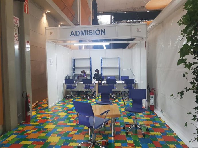 Hospital de campaña del Auditorio de Zaragoza.