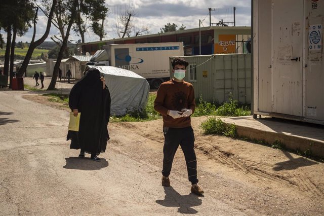 Migrantes en los campamentos de refugiados situados en la región de Ritsona, en el centro de Grecia.