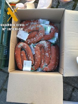 Sucesos.- Guardia Civil se incauta de 100 kilos de alimentos perecederos transpo