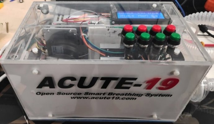 Imagen del prototipo de respirador mecánico diseñado