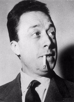 Albert Camus    1954:  The French novelist essayist and dramatist Albert Camus (1913 - 1960).  (Photo by Keystone/Getty Images)