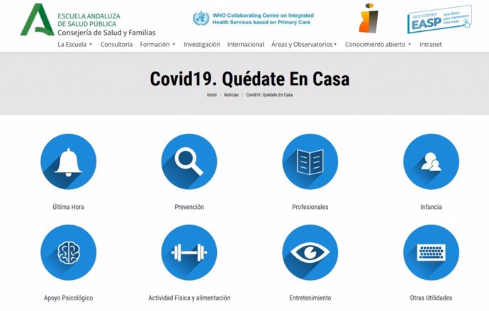 Portal Recursos COVID-19 para profesionales y ciudadanía. Https://www.Easp.Es/coronavirus-easp/