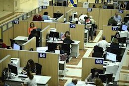 Imagen de archivo de la presentación de la declaración del IRPF. 