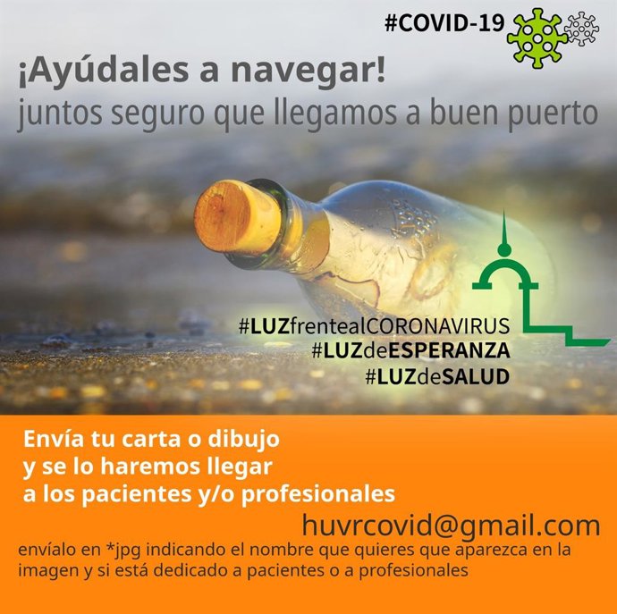 Se pueden enviar cartas o dibujos a profesionales y pacientes