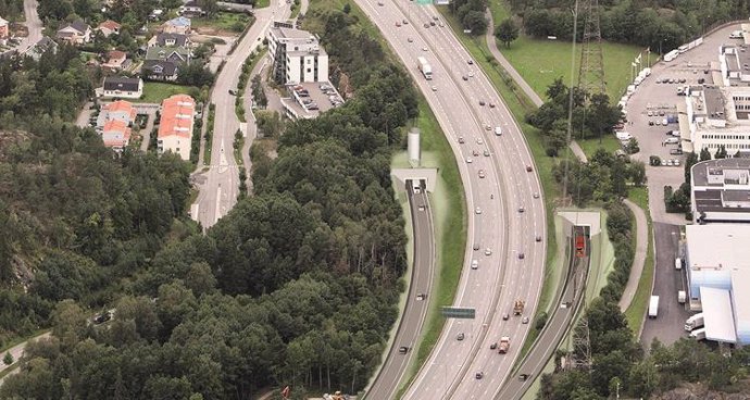 Accesos a la autopista E4 en Estocolmo construidos por Comsa