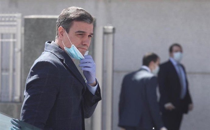 El president del Govern central, Pedro Sánchez a Móstoles, Madrid, (Madrid).