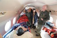 Una 'ambulancia aérea' del Ejército del Aire, lista para luchar contra el coronavirus