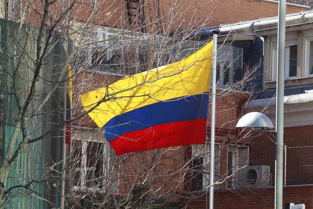 Imagen de archivo de una bandera de Colombia.