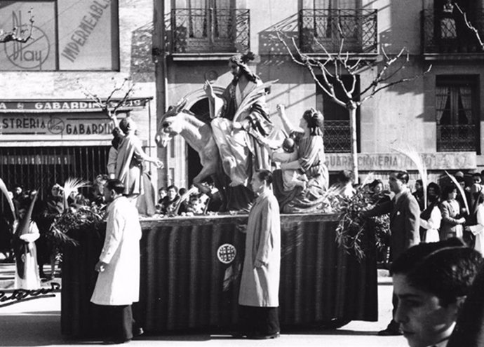 La borriquita entre los años 1948-1950 en Logroño
