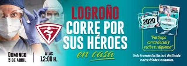 'Logroño corre por sus héroes' se celebrará el próximo domingo, a las 12:00 horas, desde los domicilios de los logroñeses