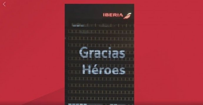 Iniciativa de Iberia en honor de los héroes del Covid-19