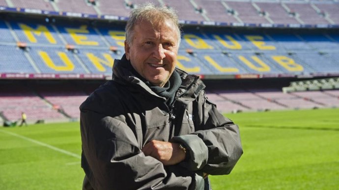 El ex futbolista Zico en el  Camp Nou Barcelona