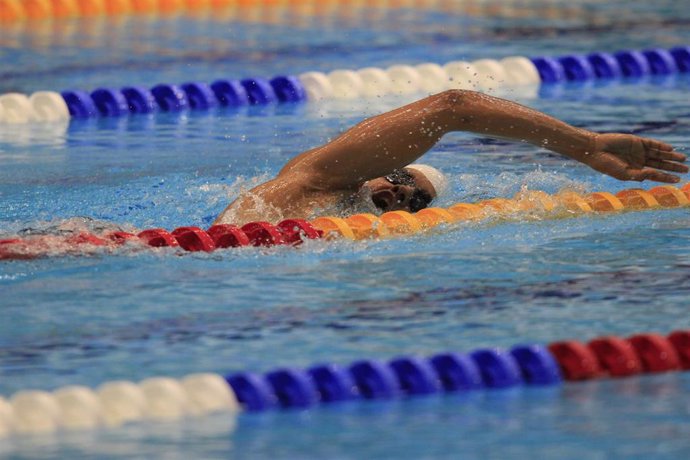 El nadador español Enhamed Enhamed durante una competición