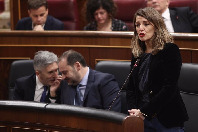 La ministra de Treball i Economia Social, Yolanda Díaz, a Madrid (Espanya), a 26 de febrer de 2020.