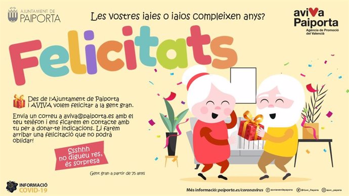 Cartel de la campaña 'Felicitats' de Paiporta