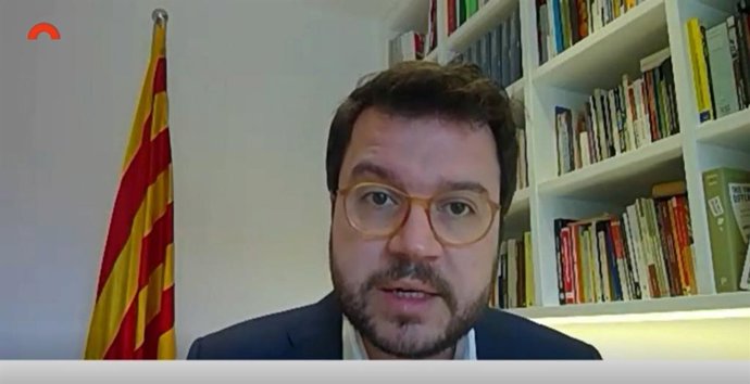 Compareixena telemtica del vicepresident de la Generalitat, Pere Aragons, en comissió del Parlament el 6 d'abril de 2020, sobre el coronavirus