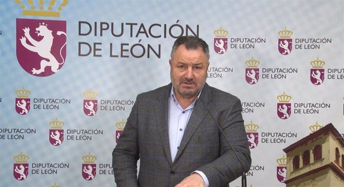 El presidente de la Diputación de León, Eduardo Morán, en una captura del vídeo emitido este jueves a los medios de comunicación.