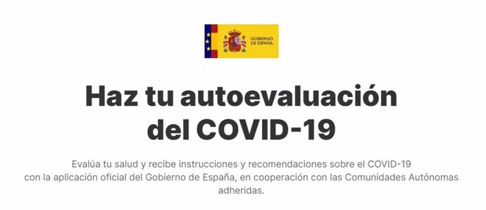 App oficial del Gobierno para el autodiagnóstico del Covid-19