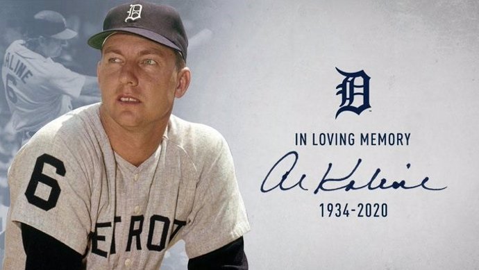 El exjugador de béisbol de Detroit Tigers Al Kaline