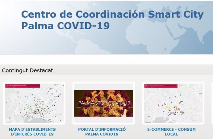 Cort lanza un portal web con información sobre la COVID-19, iniciativas ciudadanas, mapas de comercios abiertos y e-commerce en Palma.