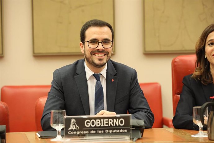 El ministro de Consumo, Alberto Garzón, interviene en la Comisión de Sanidad y Consumo.